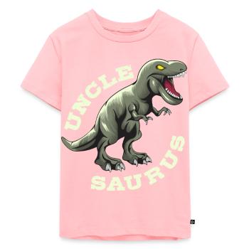 Onkel Saurus - Kinder Premium Bio T-Shirt - Rosa - Vorne - AI Model Kid Female (0cm)