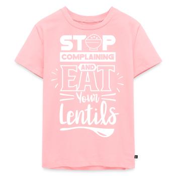 Stop whining and eat your lentil lens - Kids Premium Organic T-Shirt - rose - Front - AI Model Kid Female (0cm)