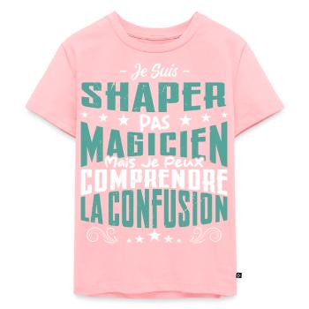 Je Suis Shaper Pas Magicien - T-shirt Premium bio Enfant - rose - Devant - AI Model Kid Female (0cm)