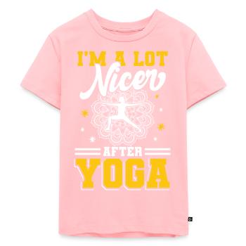 Meditation Zen Mindfulness Exercises Yogini - Kids Premium Organic T-Shirt - rose - Front - AI Model Kid Female (0cm)