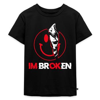 Je vais bien, je suis brisé - T-shirt Premium bio Enfant - noir - Devant - Mikhail (115cm)