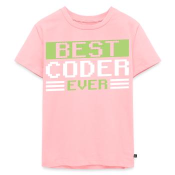 Best Programmer Ever Code Coding Coder - Kids Premium Organic T-Shirt - rose - Front - AI Model Kid Female (0cm)