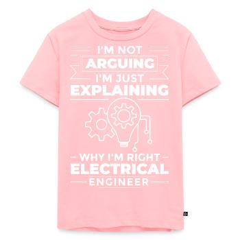 Electrical Engineering Engineer Research Development - Kids Premium Organic T-Shirt - rose - Front - AI Model Kid Female (0cm)