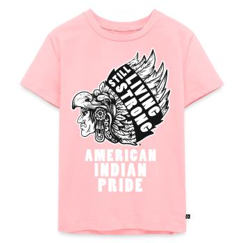 Lebt immer noch immer noch starker indianischer St - Kinder Premium Bio T-Shirt - Rosa - Vorne - AI Model Kid Female (0cm)