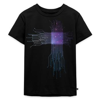 CPU Processor Computer Scientist Electrician - Kids Premium Organic T-Shirt - black - Front - Mikhail (115cm)