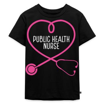 Appréciation du stéthoscope des infirmières en santé publique - T-shirt Premium bio Enfant - noir - Devant - Mikhail (115cm)