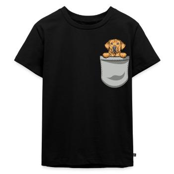 Broholmer gavehunde - Premium økologisk T-shirt til børn - sort - Foran - Mikhail (115cm)