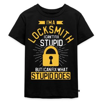Locksmith Lock Picking Employee Locksmith - Kids Premium Organic T-Shirt - black - Front - Mikhail (115cm)