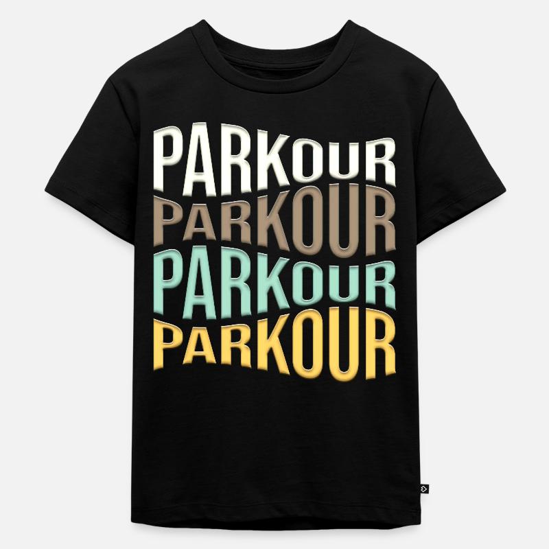Parkour - Kinder Premium Bio T-Shirt - Schwarz
