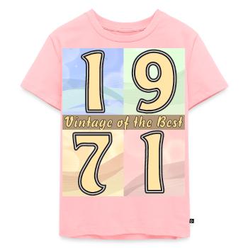 BIRTHDAY YEAR 1971 - Kids Premium Organic T-Shirt - rose - Front - AI Model Kid Female (0cm)