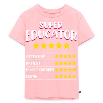 Définition de la maternelle Super éducateur - T-shirt Premium bio Enfant - rose - Devant - AI Model Kid Female (0cm)