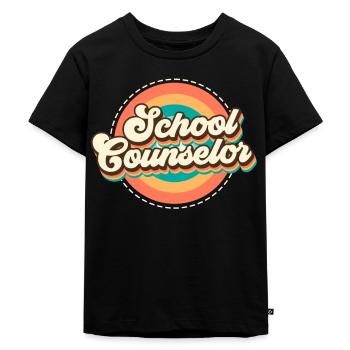 Inclusion du soutien scolaire Je suis conseiller scolaire - T-shirt Premium bio Enfant - noir - Devant - Mikhail (115cm)