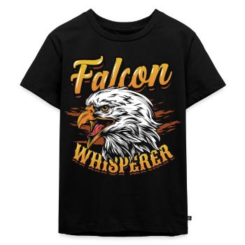 Falkenflüsterer-bussard. - Kinder Premium Bio T-Shirt - Schwarz - Vorne - Mikhail (115cm)