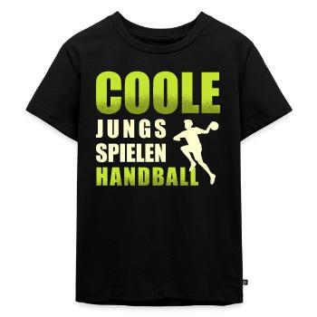 Handballspiel Handballerin Handball für einen - Kinder Premium Bio T-Shirt - Schwarz - Vorne - Mikhail (115cm)