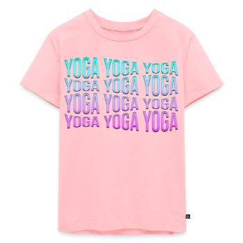 Yoga - T-shirt Premium bio Enfant - rose - Devant - AI Model Kid Female (0cm)