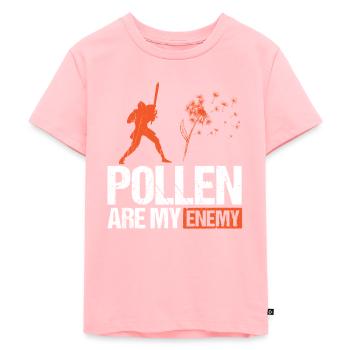 Le pollen est mon ennemi Allergie à la chemise - T-shirt Premium bio Enfant - rose - Devant - AI Model Kid Female (0cm)