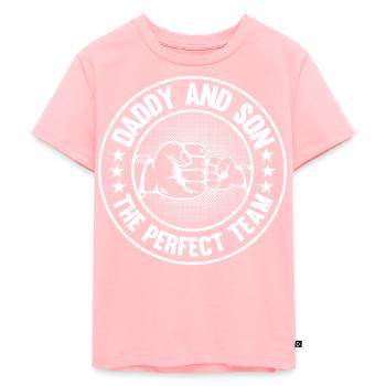 Daddy And Son The Perfect Team - Daddy Father's Da - Kids Premium Organic T-Shirt - rose - Front - AI Model Kid Female (0cm)