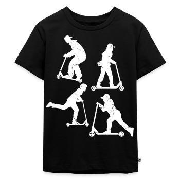 Scooter Tricks Stunt Scooter Stunts Boys Scooter - Kinder Premium Bio T-Shirt - Schwarz - Vorne - Mikhail (115cm)