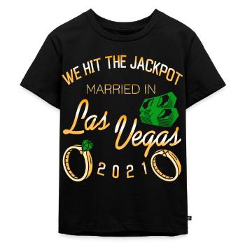 Nous avons touché le jackpot Mariés à Las Vegas 2021 Rétro - T-shirt Premium bio Enfant - noir - Devant - Mikhail (115cm)