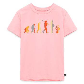 Evolution Jardinier Plante Arrosage Peut Strelizia - T-shirt Premium bio Enfant - rose - Devant - AI Model Kid Female (0cm)