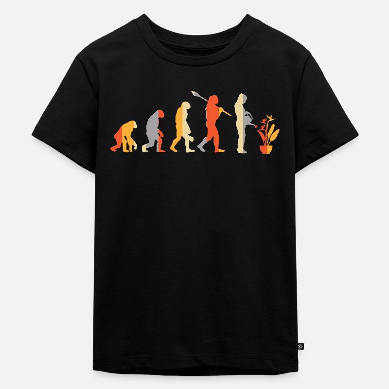 Evolution Jardinier Plante Arrosage Peut Strelizia - T-shirt Premium bio Enfant - noir