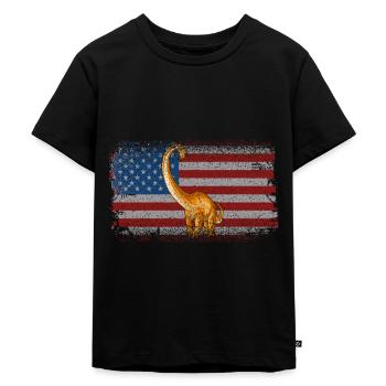 Diplodocus Dinosaure Enfants Dino Cadeau - T-shirt Premium bio Enfant - noir - Devant - Mikhail (115cm)