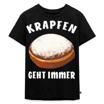 KRAPFEN GEHT IMMER - Kinder Premium Bio T-Shirt - Schwarz - Vorne - Mikhail (115cm)