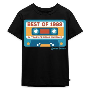 1999 Vintage Vintage Retro Geburtstagsgeschenk - Kinder Premium Bio T-Shirt - Schwarz - Vorne - Mikhail (115cm)