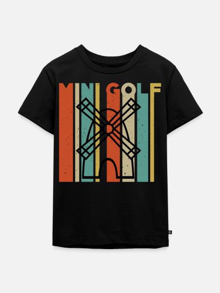 Minigolf Windmill - Kids Premium Organic T-Shirt - black
