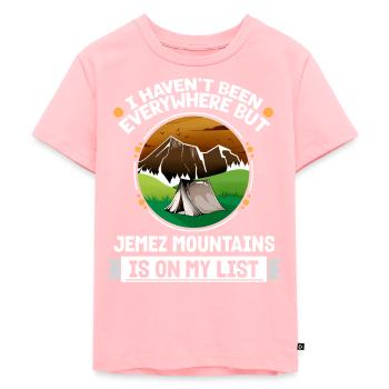 Jemez Mountains Is On My List Hiking Camping - Kinder Premium Bio T-Shirt - Rosa - Vorne - AI Model Kid Female (0cm)