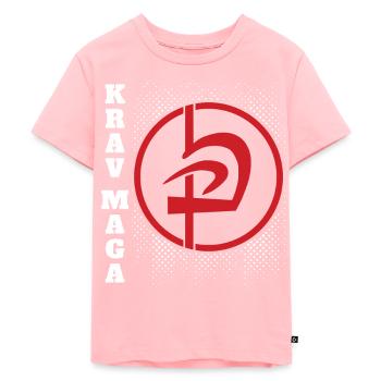 Krav Maga Apparel Israeli Self - Kids Premium Organic T-Shirt - rose - Front - AI Model Kid Female (0cm)