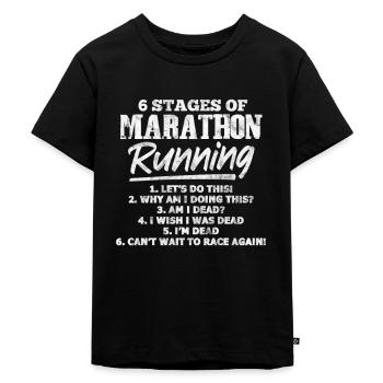 Laufen Läufer Jogging Joggen Läuferin Geschenk - Kinder Premium Bio T-Shirt - Schwarz - Vorne - Mikhail (115cm)