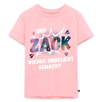 Und Zack wieder unbeliebt gemacht - Kinder Premium Bio T-Shirt - Rosa - Vorne - AI Model Kid Female (0cm)