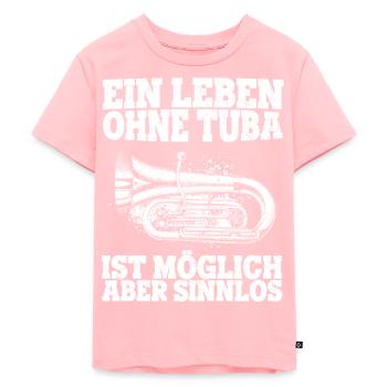 Tuba Konzert Orchester Tubaspieler Spruch Geschenk - Kinder Premium Bio T-Shirt - Rosa - Vorne - AI Model Kid Female (0cm)