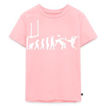 Footballspieler Rugby-ball Football-Game Evolution - Kinder Premium Bio T-Shirt - Rosa - Vorne - AI Model Kid Female (0cm)