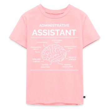 Adjointe administrative - T-shirt Premium bio Enfant - rose - Devant - AI Model Kid Female (0cm)
