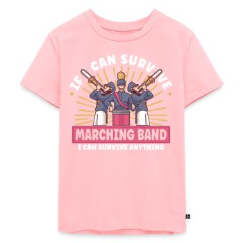 Marching Band Clarinetist School Rehearsal Music - Kids Premium Organic T-Shirt - rose - Front - AI Model Kid Female (0cm)