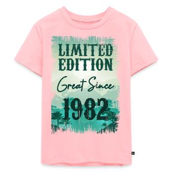 Einzigartig seit 1982 - Kinder Premium Bio T-Shirt - Rosa - Vorne - AI Model Kid Female (0cm)