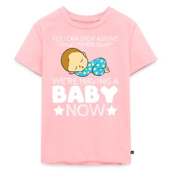 Parenthood Motherhood Parenting Pregnancy Tee - Kids Premium Organic T-Shirt - rose - Front - AI Model Kid Female (0cm)