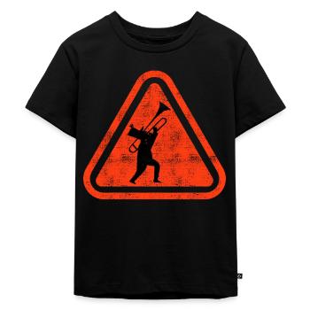 Orchestra Band Winds Concert Attention Trombone - Kids Premium Organic T-Shirt - black - Front - Mikhail (115cm)