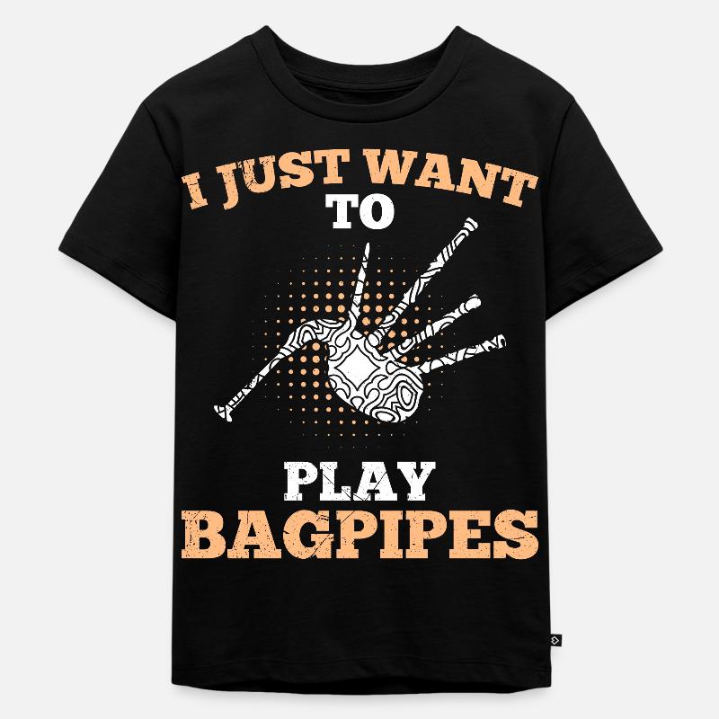 Cornemuse J’en ai assez Je joue de la cornemuse maintenant - T-shirt Premium bio Enfant - noir