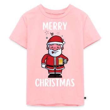 Joyeux Noël Drôle de Chemise de Noël - T-shirt Premium bio Enfant - rose - Devant - AI Model Kid Female (0cm)