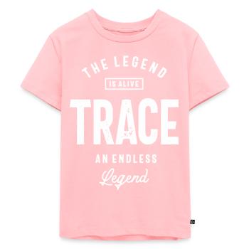 Personalisierter Name verfolgen - Kinder Premium Bio T-Shirt - Rosa - Vorne - AI Model Kid Female (0cm)