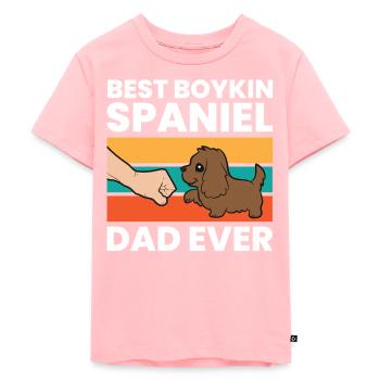 Meilleur papa Boykin Spaniel de tous les temps - T-shirt Premium bio Enfant - rose - Devant - AI Model Kid Female (0cm)