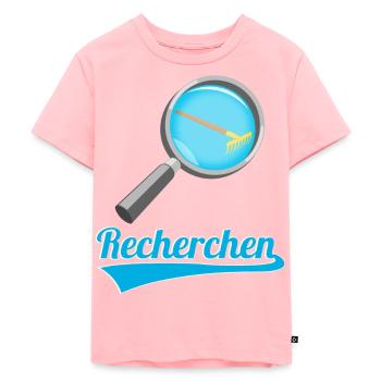 Recherchen Wortwitz - Kinder Premium Bio T-Shirt - Rosa - Vorne - AI Model Kid Female (0cm)