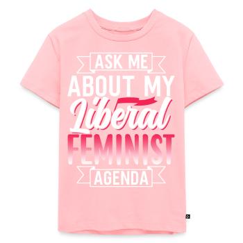 Programme féministe libéral Féminisme Féministe - T-shirt Premium bio Enfant - rose - Devant - AI Model Kid Female (0cm)