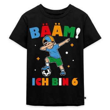 BÄÄM Ich bin 6 Dabbing Geburtstagsshirt 6 Jahre Ju - Kinder Premium Bio T-Shirt - Schwarz - Vorne - Mikhail (115cm)