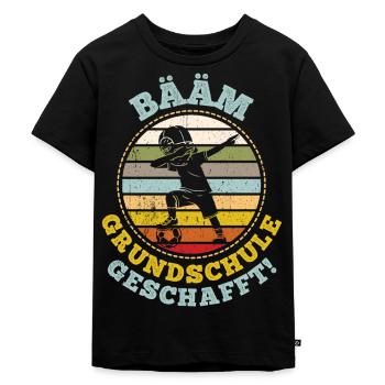 BÄÄM Grundschule Geschafft Absolvent Abschluss 202 - Kinder Premium Bio T-Shirt - Schwarz - Vorne - Mikhail (115cm)