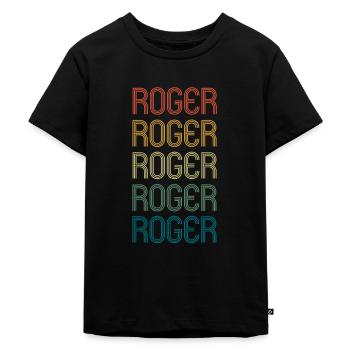 ROGER Vorname Geburtstag Name Spruch - Kinder Premium Bio T-Shirt - Schwarz - Vorne - Mikhail (115cm)