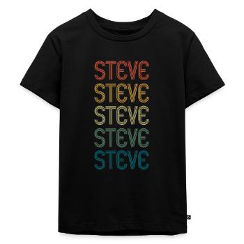 STEVE Vorname Geburtstag Name Spruch - Kinder Premium Bio T-Shirt - Schwarz - Vorne - Mikhail (115cm)